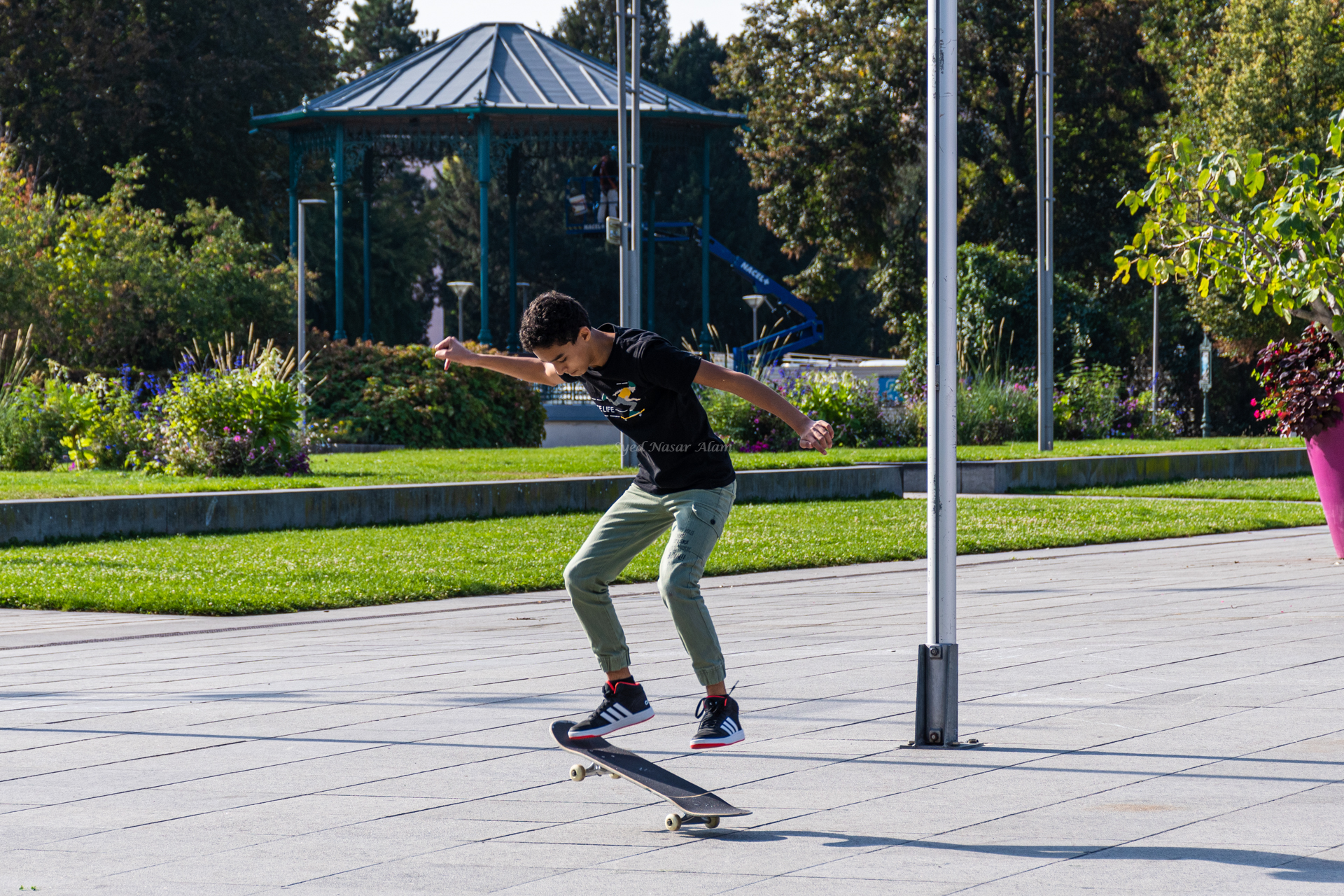 Kid Performing Skating Tricks